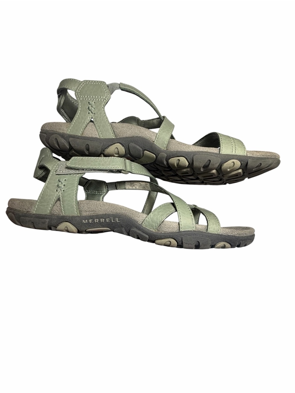Merrell Blue Dove Green Cross-Strap Casual Sandals Sz 7 - Picture 9 of 13